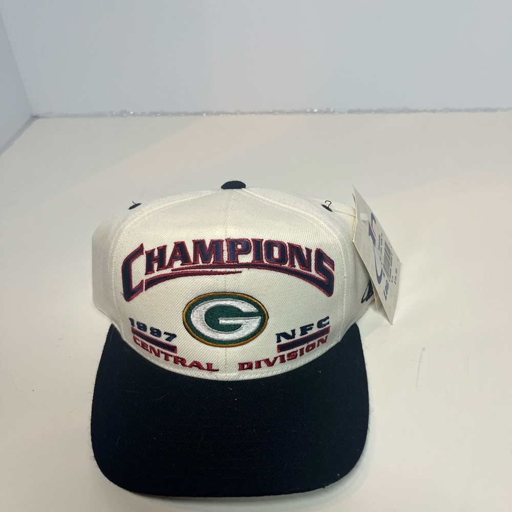 Green Bay Packers Champions Hat - White and Black
